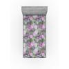 Ambesonne Floral Fitted Sheet, Valentine’s Day Theme Flowers Vintage Botanical Nature Ornament Art, Decorative Soft Fabric Bedding All-Round Elastic Pocket, Full Size, Dark Coral and Fern Green(Pale Eggplant Sage Green)