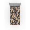 Ambesonne Floral Fitted Sheet, Valentine’s Day Theme Flowers Vintage Botanical Nature Ornament Art, Decorative Soft Fabric Bedding All-Round Elastic Pocket, Full Size, Dark Coral and Fern Green(Warm Taupe and Dark Grey)