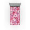 Ambesonne Floral Fitted Sheet, Valentine’s Day Theme Flowers Vintage Botanical Nature Ornament Art, Decorative Soft Fabric Bedding All-Round Elastic Pocket, Full Size, Dark Coral and Fern Green(Dried Rose and Pale Ruby)