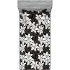Ambesonne Floral Fitted Sheet & Pillow Sham Set, Monochrome Lily Flowers Valentine’s Day Concept Retro Illustration, Decorative Printed 2 Piece Bedding Decor Set, Twin, Charcoal Grey and White