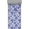 Ambesonne Floral Fitted Sheet & Pillow Sham Set, Valentine’s Day Theme Vintage Style Romantic Roses Pattern Plot, Decorative Printed 3 Piece Bedding Decor Set, King, Dark Fuchsia and Slate Blue(Dark Lavender and Violet)