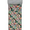 Ambesonne Floral Fitted Sheet & Pillow Sham Set, Valentine’s Day Theme Vintage Style Romantic Roses Pattern Plot, Decorative Printed 3 Piece Bedding Decor Set, King, Dark Fuchsia and Slate Blue(Dark Coral and Hunter Green)