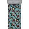 Ambesonne Floral Fitted Sheet & Pillow Sham Set, Valentine’s Day Theme Vintage Style Romantic Roses Pattern Plot, Decorative Printed 3 Piece Bedding Decor Set, King, Dark Fuchsia and Slate Blue(Dark Fuchsia and Slate Blue)