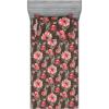 Ambesonne Floral Fitted Sheet & Pillow Sham Set, Valentine’s Day Theme Vintage Style Romantic Roses Pattern Plot, Decorative Printed 3 Piece Bedding Decor Set, King, Dark Fuchsia and Slate Blue(Coral Blush and Brown)