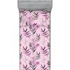 Ambesonne Floral Fitted Sheet & Pillow Sham Set, Valentine’s Day Theme Vintage Style Romantic Roses Pattern Plot, Decorative Printed 3 Piece Bedding Decor Set, King, Dark Fuchsia and Slate Blue(Soft Pink and Dark Grey)