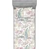 Ambesonne Floral Fitted Sheet & Pillow Sham Set, Valentine’s Day Theme Vintage Style Romantic Roses Pattern Plot, Decorative Printed 3 Piece Bedding Decor Set, King, Dark Fuchsia and Slate Blue(Laurel Green and Pale Taupe)
