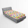 Ambesonne Love Fitted Sheet, Colorful Hearts and Butterflies Silhouettes Doodle Style Happy Valentines Day Pattern, Bed Cover with All-Round Elastic Deep Pocket for Comfort, Queen Size, Multicolor(Multicolor)
