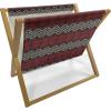 Ambesonne Love Magazine and Book Holder, Romance of The Roses Valentine’s Day Vintage Spring Season Pattern Illustration, Floor Rack Decor for Interior of Home & Office, 22″ x 19″, Rose Dark Pink(Dark Grey Dusk and Burgundy)