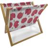 Ambesonne Love Magazine and Book Holder, Romance of The Roses Valentine’s Day Vintage Spring Season Pattern Illustration, Floor Rack Decor for Interior of Home & Office, 22″ x 19″, Rose Dark Pink(White Dark Pink)