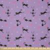 Ambesonne Purple Fabric by The Yard, Unlucky Black Cat with Heart Filled Backdrop Valentines Day Animal Fun, Stretch Knit Fabric for Clothing Sewing and Arts Crafts, 5 Yards, Lavender Pink Black(Lavender Pink Black)