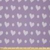 Ambesonne Purple Fabric by The Yard, Valentine’s Day Couple Wedding Bride Heart Design Image, Stretch Knit Fabric for Clothing Sewing and Arts Crafts, 5 Yards, Lavender and Purple(Lavender and Purple)