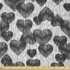 Ambesonne Romantic Fabric by The Yard, Gothic Hearts Tattoo Style Valentine’s Love Graffiti Grunge Illustration, Stretch Knit Fabric for Clothing Sewing and Arts Crafts, 5 Yards, Pale Grey Black(Pale Grey Black)