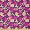 Ambesonne Rose Fabric by The Yard, Blossoming Romantic Valentines Day Themed Flowers Feminine Style Blooms, Stretch Knit Fabric for Clothing Sewing and Arts Crafts, 5 Yards, Magenta Peach and Green(Magenta Peach and Green)