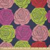 Ambesonne Rose Fabric by The Yard, Romantic Theme Flower Petals Bouquets Lovers Valentine’s Days Blossoms, Stretch Knit Fabric for Clothing Sewing and Arts Crafts, 10 Yards, Lime Green and Multicolor(Lime Green and Multicolor)