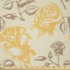 Ambesonne Vintage Floral Fabric by The Yard, Sketch Style Romantic Roses Love Flower Valentine’s Day Theme, Stretch Knit Fabric for Clothing Sewing and Arts Crafts, 10 Yards, Brown Yellow and Beige(Brown Yellow and Beige)