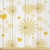 Ambesonne Yellow Fabric by the Yard, Dreamy Floral Composition with Hearts Valentines Day Inspired Pattern Spring, Stretch Knit Fabric for Clothing Sewing and Arts Crafts, 10 Yards, Earth Yellow Beige(Earth Yellow Beige)