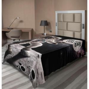 Ambesonne Cat Flat Sheet, Romantic Date Night of Kitties Drinking Milkshake Cozy Night Scene Valentines, Soft and Comfortable Top Sheet Decorative Bedding 1 Piece, Full Size, Dark Blue Apricot(Dark Purple Grey Coconut)