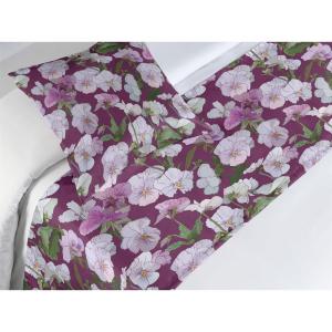 Ambesonne Floral Bed Runner Set, Realistic Painting Print A Million Roses to My Love Valentines Day, Decorative Bedding Scarf and 2 Pillow Shams for Hotels Homes, King, Pale Pink Dark Pink and Ecru(Lilac Reseda Green Plum)