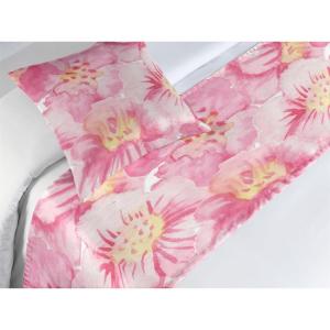Ambesonne Floral Bed Runner Set, Realistic Painting Print A Million Roses to My Love Valentines Day, Decorative Bedding Scarf and 2 Pillow Shams for Hotels Homes, King, Pale Pink Dark Pink and Ecru(Soft Pink Rose Cream)