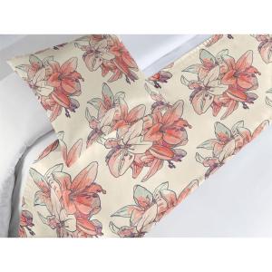 Ambesonne Floral Bed Runner Set, Realistic Painting Print A Million Roses to My Love Valentines Day, Decorative Bedding Scarf and 2 Pillow Shams for Hotels Homes, King, Pale Pink Dark Pink and Ecru(Coral Coral and Pale Grey)