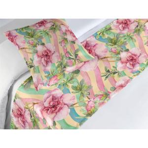 Ambesonne Floral Bed Runner Set, Romantic Concept Art Featuring Rose Flowers Hearts Leaves Valentine, Decorative Bedding Scarf and 2 Pillow Shams for Hotels Homes, Queen, Pastel Pink and Fern Green(Pastel Pink and Olive Green)