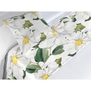 Ambesonne Floral Bed Runner Set, Romantic Concept Art Featuring Rose Flowers Hearts Leaves Valentine, Decorative Bedding Scarf and 2 Pillow Shams for Hotels Homes, Queen, Pastel Pink and Fern Green(Reseda Green and Earth Yellow)