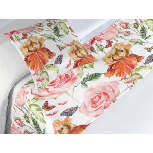 Ambesonne Floral Bed Runner Set, Romantic Concept Art Featuring Rose Flowers Hearts Leaves Valentine, Decorative Bedding Scarf and 2 Pillow Shams for Hotels Homes, Queen, Pastel Pink and Fern Green(Dark Peach and Soft Pink)