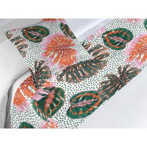 Ambesonne Floral Bed Runner Set, Valentine’s Day Concept Art Pastel Repetitive Roses Pattern Plot, Decorative Bedding Scarf and a Pillow Sham for Hotels Homes, Twin, Dark Pink Blush and White(Salmon Pale Pink and Emerald)