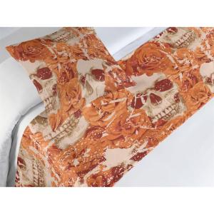 Ambesonne Floral Bed Runner Set, Valentine’s Day Concept Art Pastel Repetitive Roses Pattern Plot, Decorative Bedding Scarf and a Pillow Sham for Hotels Homes, Twin, Dark Pink Blush and White(Dark Peach Beige Paprika)