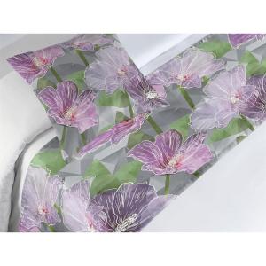 Ambesonne Floral Bed Runner Set, Valentine’s Day Theme Flowers Vintage Botanical Nature Ornament Art, Decorative Bedding Scarf and a Pillow Sham for Hotels Homes, Twin, Dark Coral and Fern Green(Pale Eggplant Sage Green)