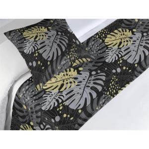 Ambesonne Floral Bed Runner Set, Valentine’s Day Theme Flowers Vintage Botanical Nature Ornament Art, Decorative Bedding Scarf and a Pillow Sham for Hotels Homes, Twin, Dark Coral and Fern Green(Mustard Dusk and Dimgray)