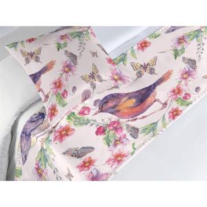 Ambesonne Floral Bed Runner Set, Valentine’s Day Theme Grunge Style Repetitive Rose Flowers Abstract, Decorative Bedding Scarf and 2 Pillow Shams for Hotels Homes, King, Pale Fuchsia and Sepia(Pastel Pink and Sage Green)