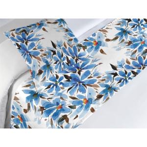 Ambesonne Floral Bed Runner Set, Valentine’s Day Theme Grunge Style Repetitive Rose Flowers Abstract, Decorative Bedding Scarf and 2 Pillow Shams for Hotels Homes, King, Pale Fuchsia and Sepia(Sea Blue Chocolate and White)