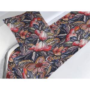 Ambesonne Floral Bed Runner Set, Valentine’s Day Theme Grunge Style Repetitive Rose Flowers Abstract, Decorative Bedding Scarf and 2 Pillow Shams for Hotels Homes, King, Pale Fuchsia and Sepia(Scarlet and Lavender Blue)
