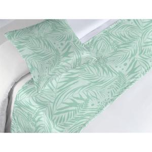 Ambesonne Floral Bed Runner Set, Valentine’s Day Theme Vintage Style Romantic Roses Pattern Plot, Decorative Bedding Scarf and a Pillow Sham for Hotels Homes, Twin, Dark Fuchsia and Slate Blue(Pistachio Green Seafoam)
