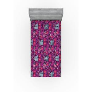 Ambesonne Floral Fitted Sheet, Realistic Painting Print A Million Roses to My Love Valentines Day, Decorative Soft Bedding All-Round Elastic Pocket, California King, Pale Pink Dark Pink and Ecru(Purple Pink Blue Grey)