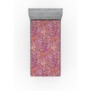 Ambesonne Floral Fitted Sheet, Realistic Painting Print A Million Roses to My Love Valentines Day, Decorative Soft Bedding All-Round Elastic Pocket, California King, Pale Pink Dark Pink and Ecru(Lavender Salmon and Pink)