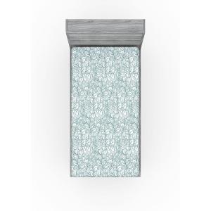 Ambesonne Floral Fitted Sheet, Realistic Painting Print A Million Roses to My Love Valentines Day, Decorative Soft Bedding All-Round Elastic Pocket, California King, Pale Pink Dark Pink and Ecru(Laurel Green Coconut)