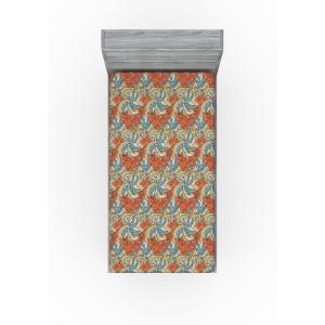 Ambesonne Floral Fitted Sheet, Realistic Painting Print A Million Roses to My Love Valentines Day, Decorative Soft Bedding All-Round Elastic Pocket, California King, Pale Pink Dark Pink and Ecru(Burnt Sienna and Pale Teal)