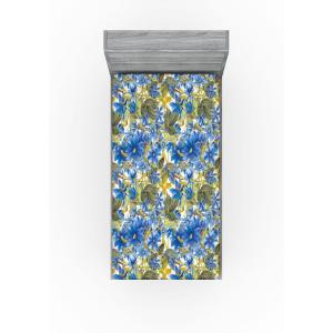 Ambesonne Floral Fitted Sheet, Realistic Painting Print A Million Roses to My Love Valentines Day, Decorative Soft Bedding All-Round Elastic Pocket, California King, Pale Pink Dark Pink and Ecru(Night Blue and Sage Green)