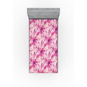 Ambesonne Floral Fitted Sheet, Realistic Painting Print A Million Roses to My Love Valentines Day, Decorative Soft Bedding All-Round Elastic Pocket, California King, Pale Pink Dark Pink and Ecru(Pale Fuchsia Pink Rose)