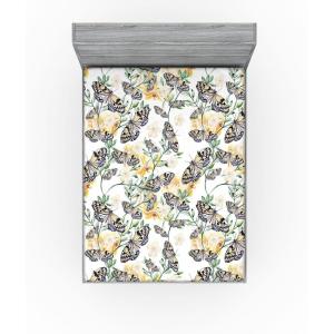 Ambesonne Floral Fitted Sheet, Romantic Concept Art Featuring Rose Flowers Hearts Leaves Valentine, Decorative Soft Fabric Bedding All-Round Elastic Pocket, Queen Size, Pastel Pink and Fern Green(Jade Green and Pale Eggplant)