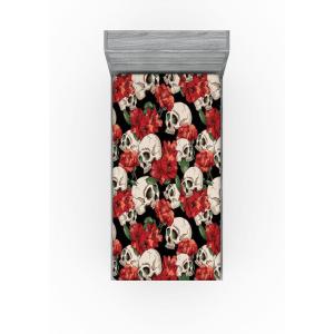 Ambesonne Floral Fitted Sheet, Valentine’s Day Concept Art Pastel Repetitive Roses Pattern Plot, Decorative Soft Bedding All-Round Elastic Pocket, California King, Dark Pink Blush and White(Jade Green and Dark Coral)