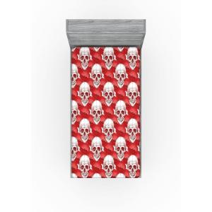 Ambesonne Floral Fitted Sheet, Valentine’s Day Concept Art Pastel Repetitive Roses Pattern Plot, Decorative Soft Bedding All-Round Elastic Pocket, California King, Dark Pink Blush and White(Dark Pink and Pale Grey)