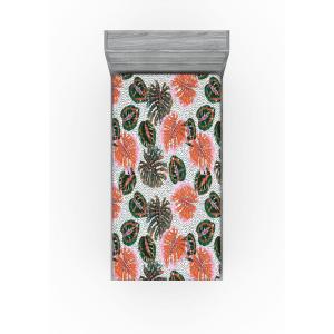 Ambesonne Floral Fitted Sheet, Valentine’s Day Concept Art Pastel Repetitive Roses Pattern Plot, Decorative Soft Bedding All-Round Elastic Pocket, California King, Dark Pink Blush and White(Salmon Pale Pink and Emerald)