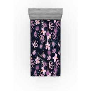 Ambesonne Floral Fitted Sheet, Valentine’s Day Concept Art Pastel Repetitive Roses Pattern Plot, Decorative Soft Bedding All-Round Elastic Pocket, California King, Dark Pink Blush and White(Navy Blue and Soft Pink)