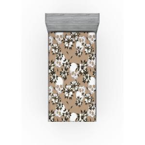 Ambesonne Floral Fitted Sheet, Valentine’s Day Concept Art Pastel Repetitive Roses Pattern Plot, Decorative Soft Bedding All-Round Elastic Pocket, California King, Dark Pink Blush and White(White Dark Green Almond)