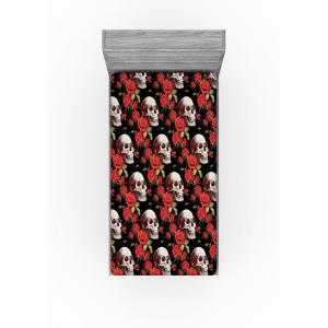 Ambesonne Floral Fitted Sheet, Valentine’s Day Concept Art Pastel Repetitive Roses Pattern Plot, Decorative Soft Bedding All-Round Elastic Pocket, California King, Dark Pink Blush and White(Dark Pink Olive Green)