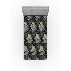 Ambesonne Floral Fitted Sheet, Valentine’s Day Theme Flowers Vintage Botanical Nature Ornament Art, Decorative Soft Fabric Bedding All-Round Elastic Pocket, Full Size, Dark Coral and Fern Green(Mustard Dusk and Dimgray)