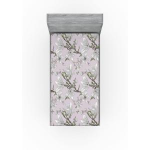 Ambesonne Floral Fitted Sheet, Valentine’s Day Theme Flowers Vintage Botanical Nature Ornament Art, Decorative Soft Fabric Bedding All-Round Elastic Pocket, Full Size, Dark Coral and Fern Green(Pistachio Green Pale Rose)